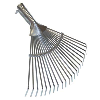 SCOPA GIARDINO A VENTAGLIO STARS - ACCIAIO ZINC CM 29/48X43 O.CONICO MM 26