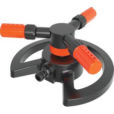 IRRIGATORE 3 BRACCI EVO SU BASE STARS - PLASTICA CIRCOLARE INNESTO RAPIDO PASSANTE SELF