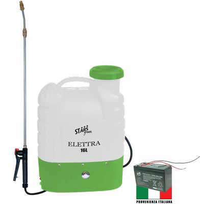 POMPA A SPALLA BATTERIA ELETTRA 16 STARS - LT 16 PB/ACIDO VOLT 12 AH 9