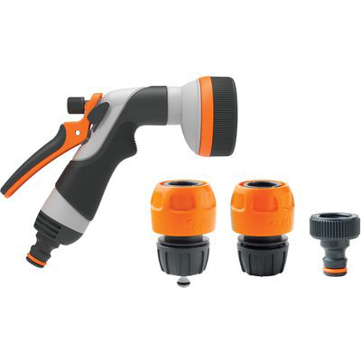 IDROPISTOLA MULTIFUNZIONE IN KIT 8 JET GF - PRESA A RUBINETTO 3/4+STOP+PORTAGOMMA 8000-6926