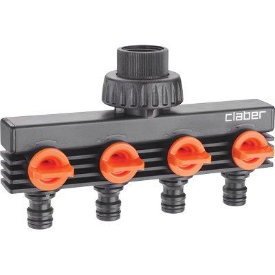 PRESA A RUBINETTO + 4 INNESTI RAPIDI CLABER - 3/4F SELF 8581