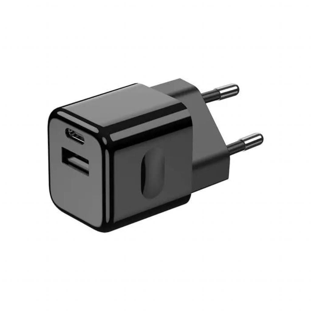 30W Charging Adapter with 1Pd + 1 Qc Port Black