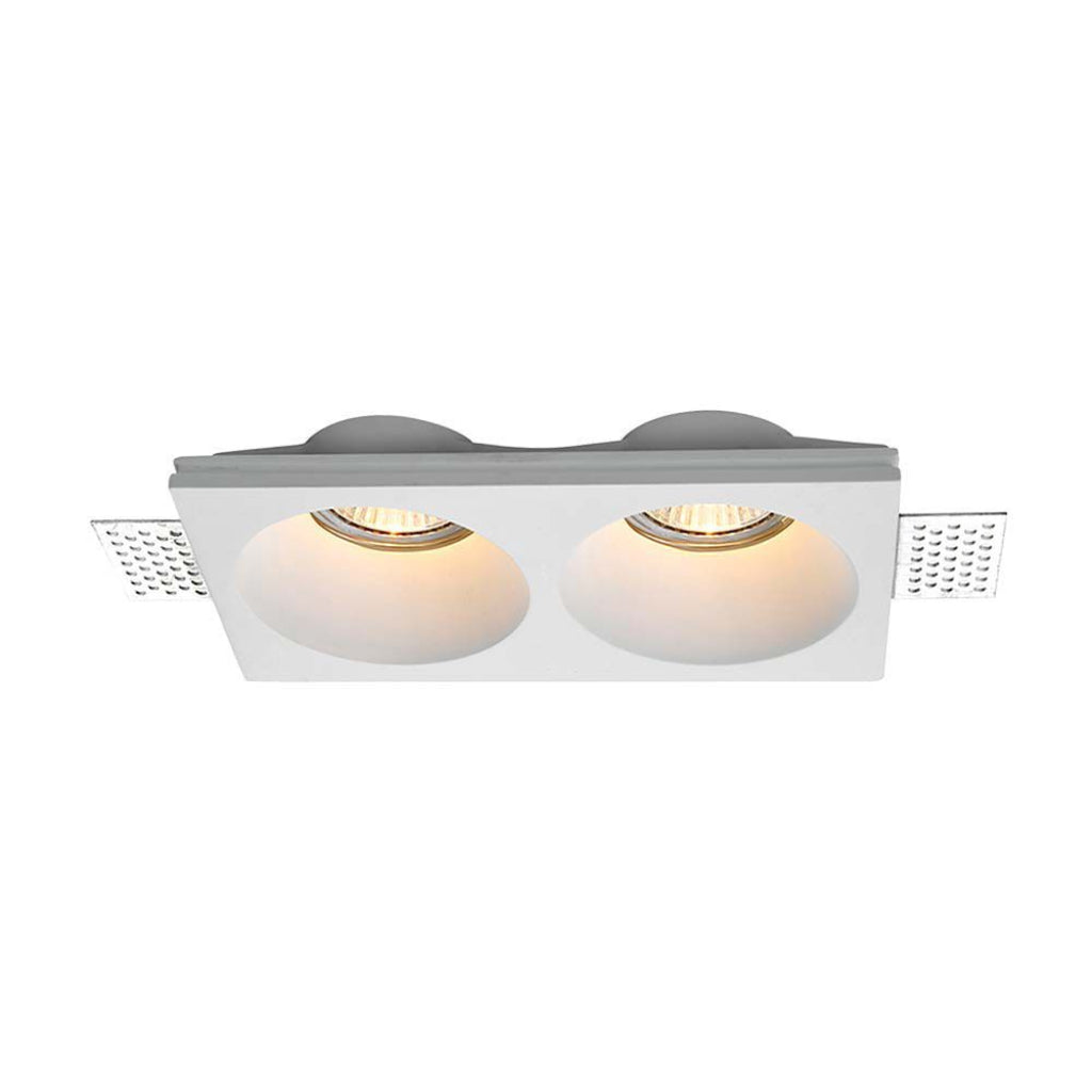 2*GU10 Fitting Round White