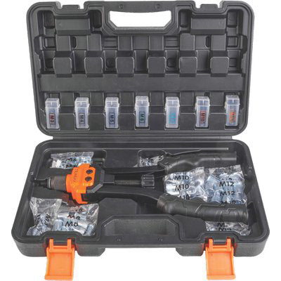 RIVETTATRICE MANUALE IN VALIGETTA 215710 WOKIN - ACCIAIO TESTA INTERCAMBIABILE M3-M12 CF= PZ 87