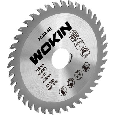 DISCO X TRONCATRICE A LEGNO 761965 WOKIN - 60 DENTI MM 254X30 X 795410 + 795310