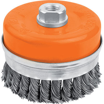 SPAZZOLA ACCIAIO RITORTO A TAZZA + FIL 7702 WOKIN - MM  75 F.M14 770203