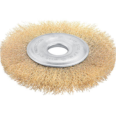 SPAZZOLA ACCIAIO CIRCOLARE + FORO 770505 WOKIN - MM 125 F.MM 22,2