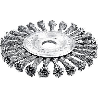 SPAZZOLA ACCIAIO RITORTO + FORO 7706 WOKIN - MM 175 F.MM 22,2 770607