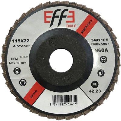 DISCO LAMELLE RADIALI CORINDONE EFFE - MM 115X22,2 GRANA 100