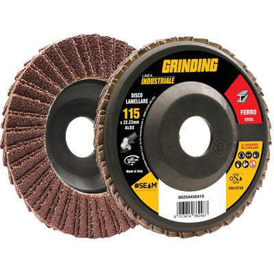 DISCO LAMELLE RADIALI CORINDON INDUSTRIAL GRINDING - MM 115X22,2 GRANA  60