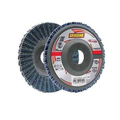 DISCO LAMELLE RADIALI ZIRCONIO FORZA GRINDING - MM 115X22,2 GRANA  80