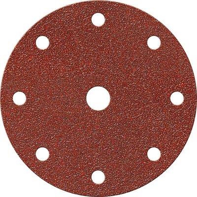 DISCO ABRASIVO FIBRATO VELCRATO 9 FORI IMPERIAL - MM 150X22,2 GRANA  80 CF=PZ  50