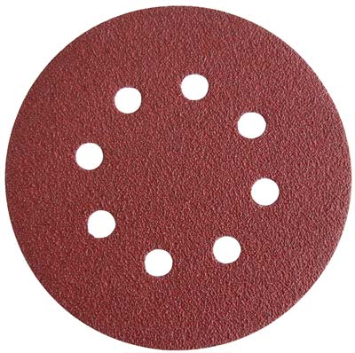 DISCO ABRASIVO FIBRATO VELCRATO 8 FORI IMPERIAL - MM 125X22,2 GRANA  80 CF=PZ 6