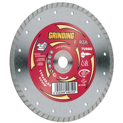 DISCO DIAMANTATO CORONA ZIGRINATA FORZA GRINDING - MM 230X22,2 H.MM 2,6
