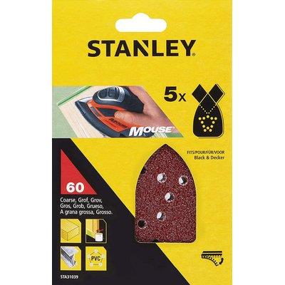 CARTA ABRASIVA VELCRATA MOUSE BD STANLEY - GRANA  60 STA31039-XJ CF=PZ 5