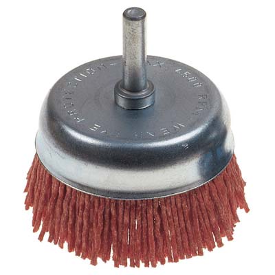 SPAZZOLA FIBRA A TAZZA + GAMBO PG - 497.40 MM  70 GRANA 150 G.MM 6