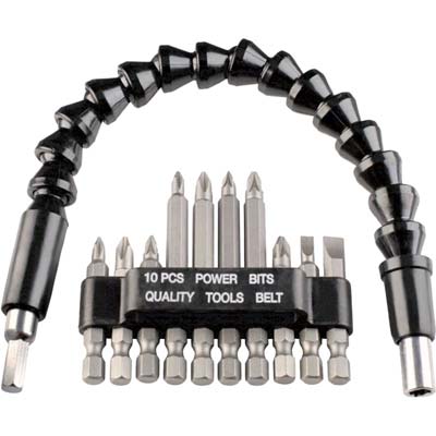 INSERTI + PORTAINSERTO LUNGO X AVVITATORE EINHELL - CON ALBERINO FLESSIBILE MM 300 NR 11