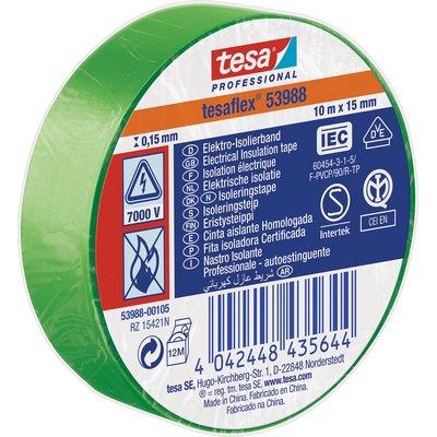 NASTRO PVC ISOLANTE IMQ TESA - VERDE MM 15 ML 10