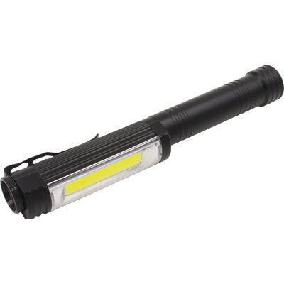 TORCIA LED NERO CALAMITO LUCE QUADRA - LUMEN 350 3XSTILO AA INCLUSE + MAGNETE