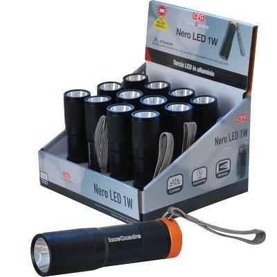 TORCIA LED NERO LED 1 EXPO LUCE QUADRA - WATT 3 3XMINI STILO AAA INCLUSA CF=PZ 12