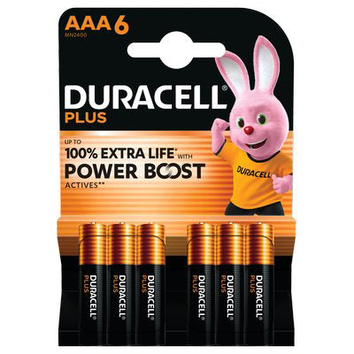 PILA MINI STILO AAA PLUS POWER BOOST DURACELL - ALCALINA VOLT 1,5 CF=PZ 6