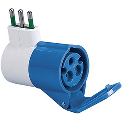 ADATTATORE 16A-PRESA BLU FME - 2P+T 16A IP44