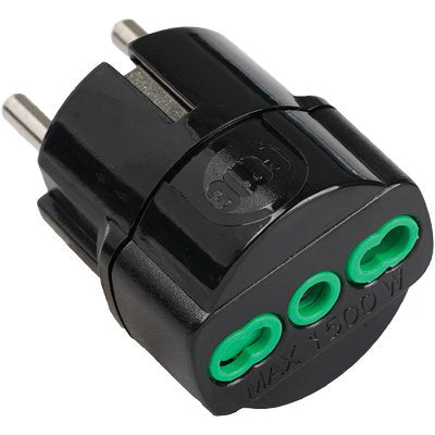 ADATTATORE SCHUKO-16A BIPASSO FME - NERO 2P+T