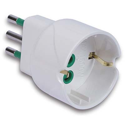 ADATTATORE SCHUKO GARANTI - BIANCO 2P+T 10A