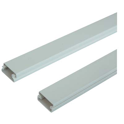 MINI CANALINA PASSAGGIO CAVI - PVC BIANCO MM 22X10 MT 2