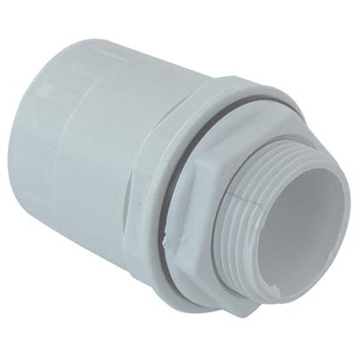 RACCORDO TUBO SCATOLA IP65 X TUBO RIGIDO PVC - GRIGIO MM 25