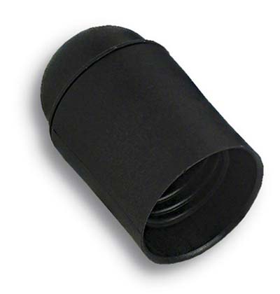 PORTALAMPADA CAMICIA LISCIA - RESINA NERO E27 M10X1