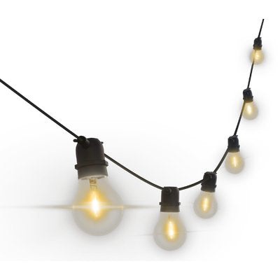 CATENARIA + LAMPADINE PROLUNGABILE FIESTA CENTURY - NERA LUCE CALDA 12/24V 10XE27 MT 8,5
