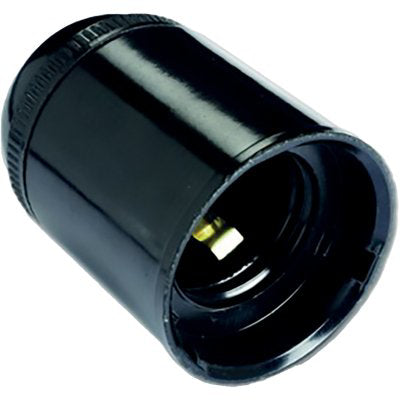 PORTALAMPADA CAMICIA LISCIA ELECTRALINE - TERMOPLASTICA NERO E27 M10X1