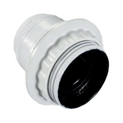 PORTALAMPADA CAMICIA LISCIA + GHIERA ELECTRALINE - TERMOPLASTICO BIANCO E27 M10X1