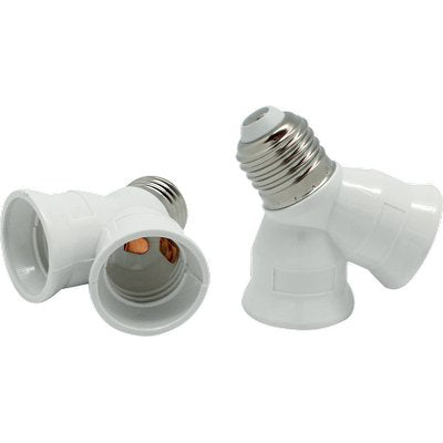 PORTALAMPADA SDOPPIATO E27 ELECTARLINE - TERMOPLASTICO BIANCO