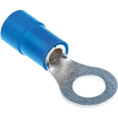 TERMINALE AD ANELLO A STRINGERE - BLU X CAVO MMQ 1,5/2,5 FORO MM 4,3 CF=PZ 10