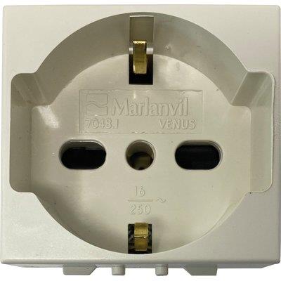 PRESA SCHUKO + SICUREZZA VENUS MARLANVIL - VOLT 250 A 10/16 2P+T