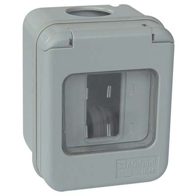 INVOLUCRO A PARETE + PORTELLA IP44 MARLANVIL - POSTI 1 MM 66X82 H.MM 57 X VENUS