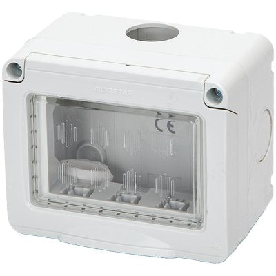 INVOLUCRO A PARETE + PORTELLA IP55 - POSTI 3 MM 101X83 H.MM 65 X ABM