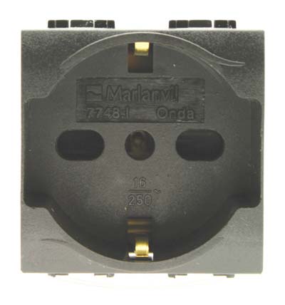PRESA SCHUKO + SICUREZZA ONDA MARLANVIL - VOLT 250 A 10/16 2P+T