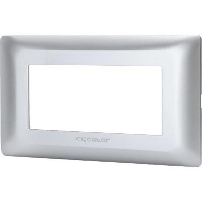 PLACCA COPRIFRUTTI ABM - ARGENTO POSTI 4 MM 140X85
