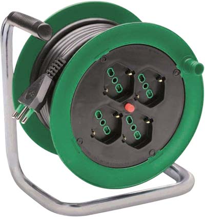 AVVOLGICAVO ONDINO FME - 2P+T 16A BIPASSO SCHUKO X4 N°XMMQ 3X1,5 MT 15