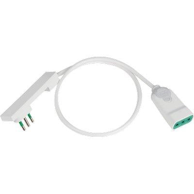 PROLUNGA LINEARE CLOCK BIPASSO FME - BIANCO 2P+T 16A BIPASSO N°XMMQ 3X0,75 MT 1,0