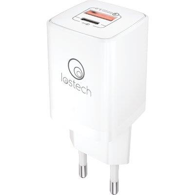 CARICABATTERIA SMARTPHONE LS-NC08 LOSTECH - VOLT 230 WATT 20 1 PRESA USB + 1 PRESA TYPE C