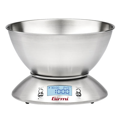BILANCIA CUCINA DIGITALE PS85 INOX GIRMI - KG 5/GR 1 + CIOTOLA 2XAAA NON INCLUSE
