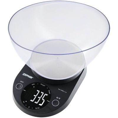 BILANCIA CUCINA DIGITALE ZHS511 ZEPHIR - KG 5/GR 1 + CIOTOLA 2XAAA NON INCLUSE
