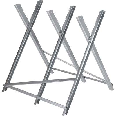 CAVALLETTO TAGLIO LEGNA EFFE - ACCIAIO ZINC. CM 79X80 MAX KG.150