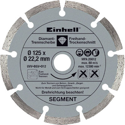 DISCO X SCANALATORE MURO TH-MA 1300 EINHELL - A SETTORE MM 125 F.MM 22,2