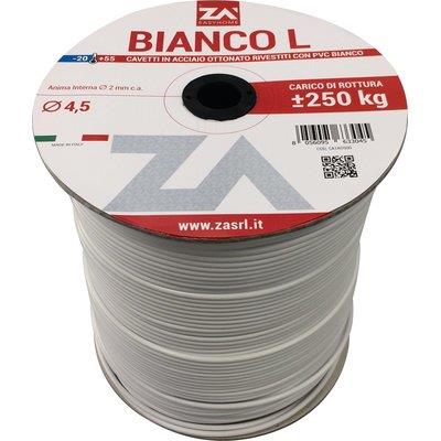 CAVETTO ACCIAIO OTTONATO BIANCONE - MM 4,5 MT 500