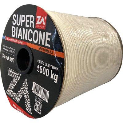 CAVETTO ACCIAIO ZINCATO SUPER BIANCONE - MM 5,0 MT 500